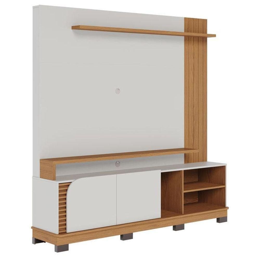 Estante Home Theater Jurerê Off White Matte Freijó – Colibri