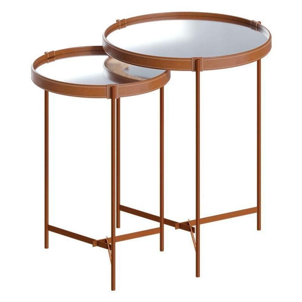 Kit Mesa Lateral Aqua Com Espelho Cobre - Imcal