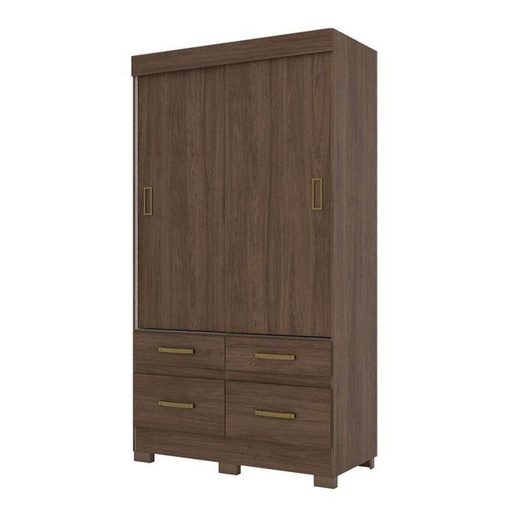 Guarda Roupa Solteiro Marel Castanho – Briz Móveis