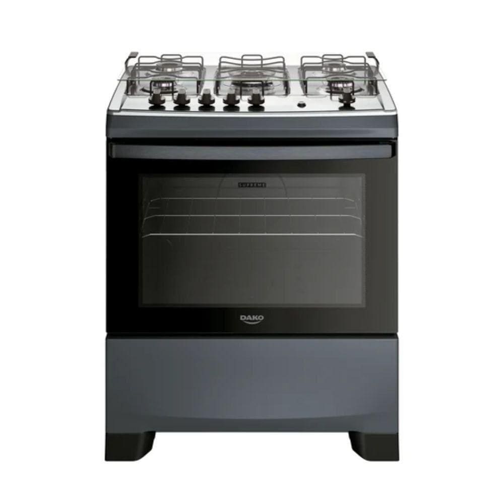Fogão Dako 5 Bocas A Gas Supreme Mesa Inox Titanium Bivolt