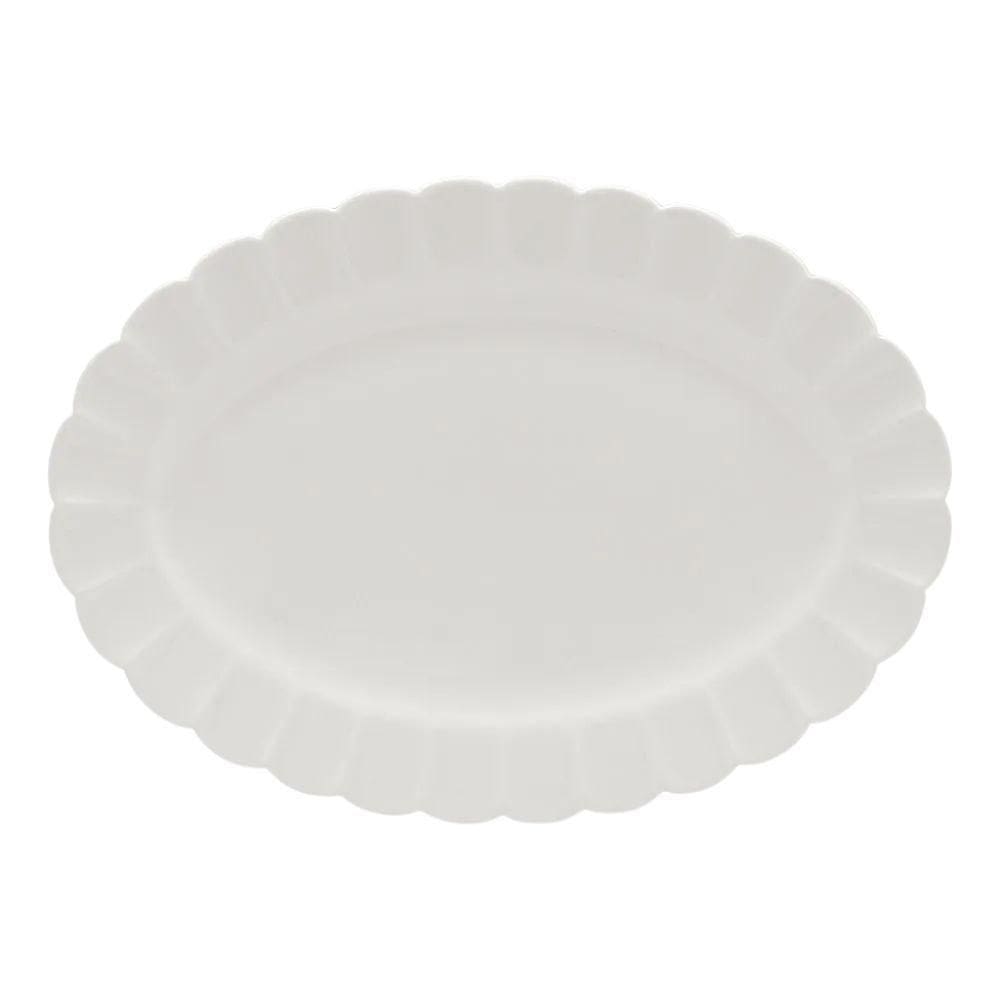 Travessa Oval Em Porcelana Flora 41,5x29,5cm Oxford Camélia