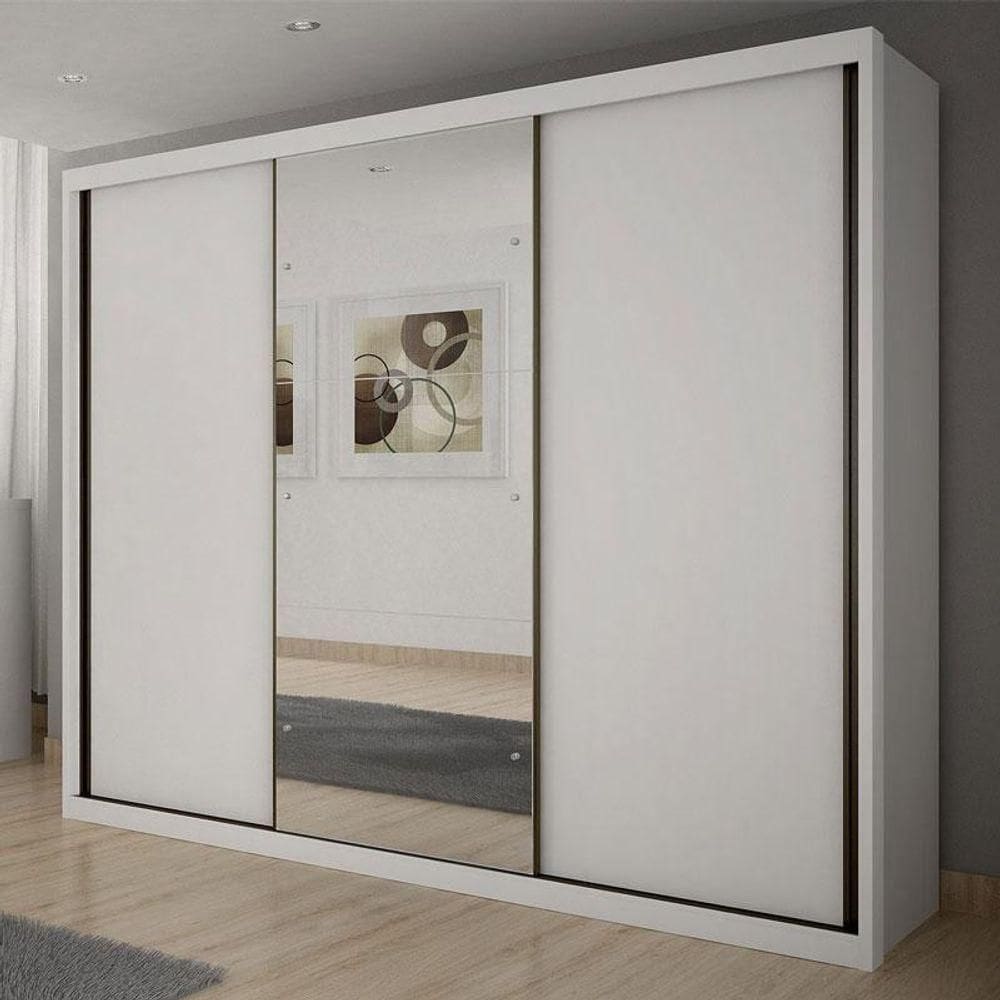 Guarda Roupa Casal Ambiente Palazzo 3 Portas 6 Gavetas Neve – Horizonte