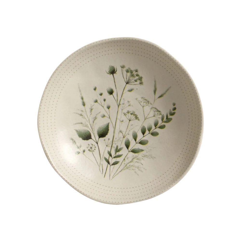 Prato Fundo Em Cerâmica Orgânico Ammi 21,2cm Porto