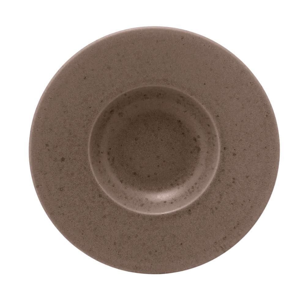 Prato Para Risoto Em Cerâmica Mist 26cm Wolff Marrom Matte