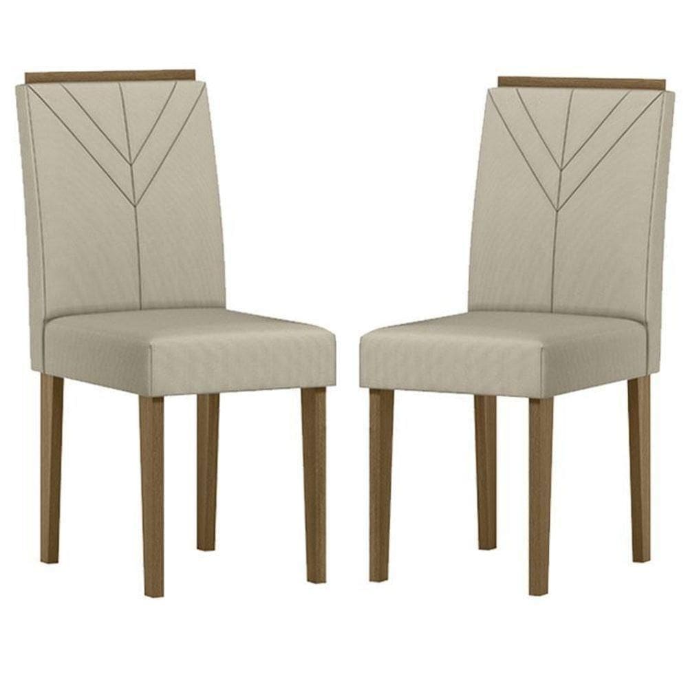 Cadeira Para Mesa De Jantar Amanda Kit 2 Peças Imbuia Veludo Nude – New Ceval