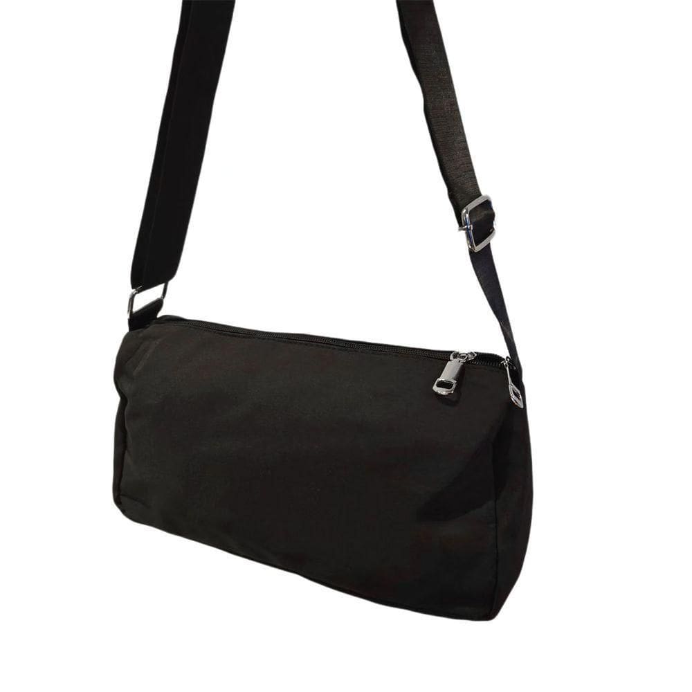Bolsa Lateral Alça Grossa Transversal Casual Preto