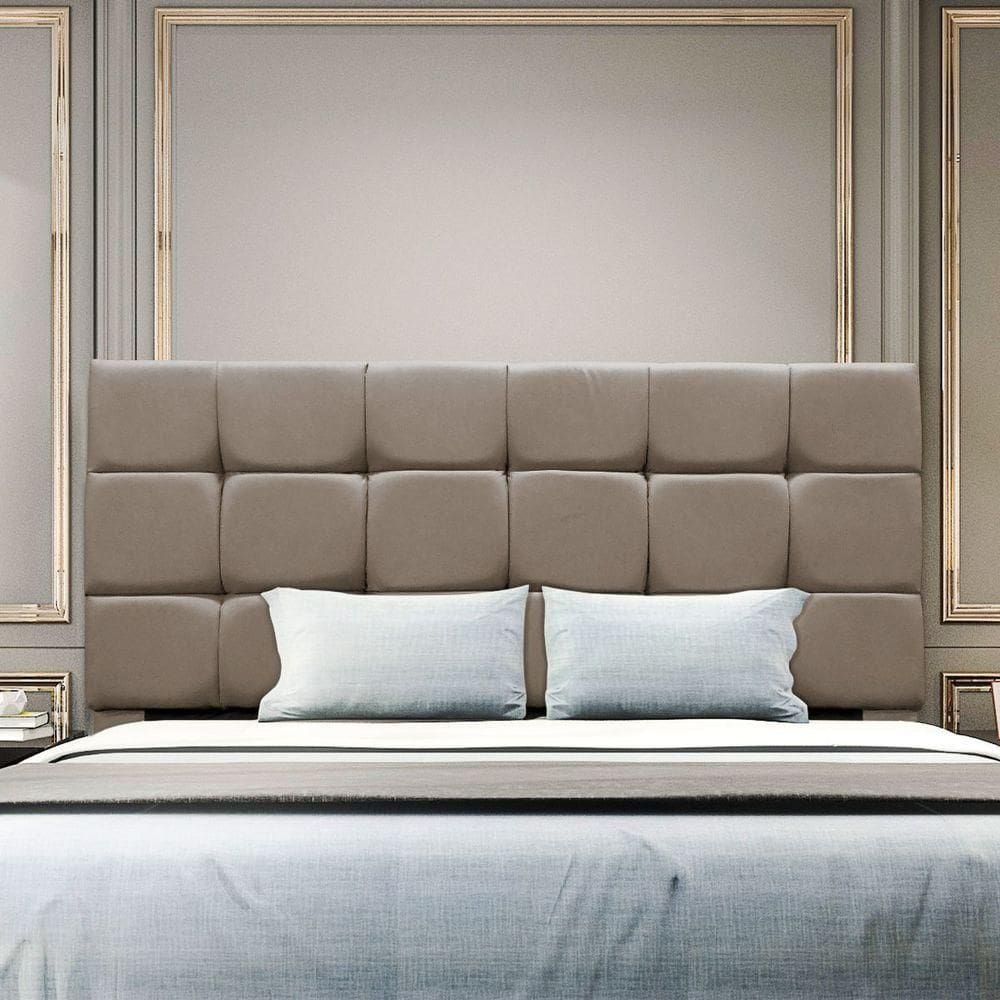 Cabeceira Estofada Cama Box Casal 160 Cm Costa Rica Suede Cappuccino