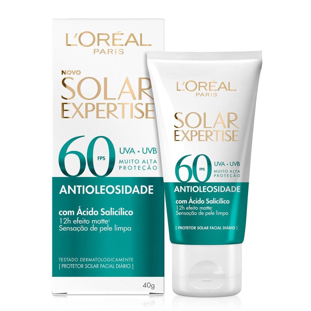 Protetor Solar Facial L`Oréal Paris Solar Expertise Antioleosidade FPS 60 40g