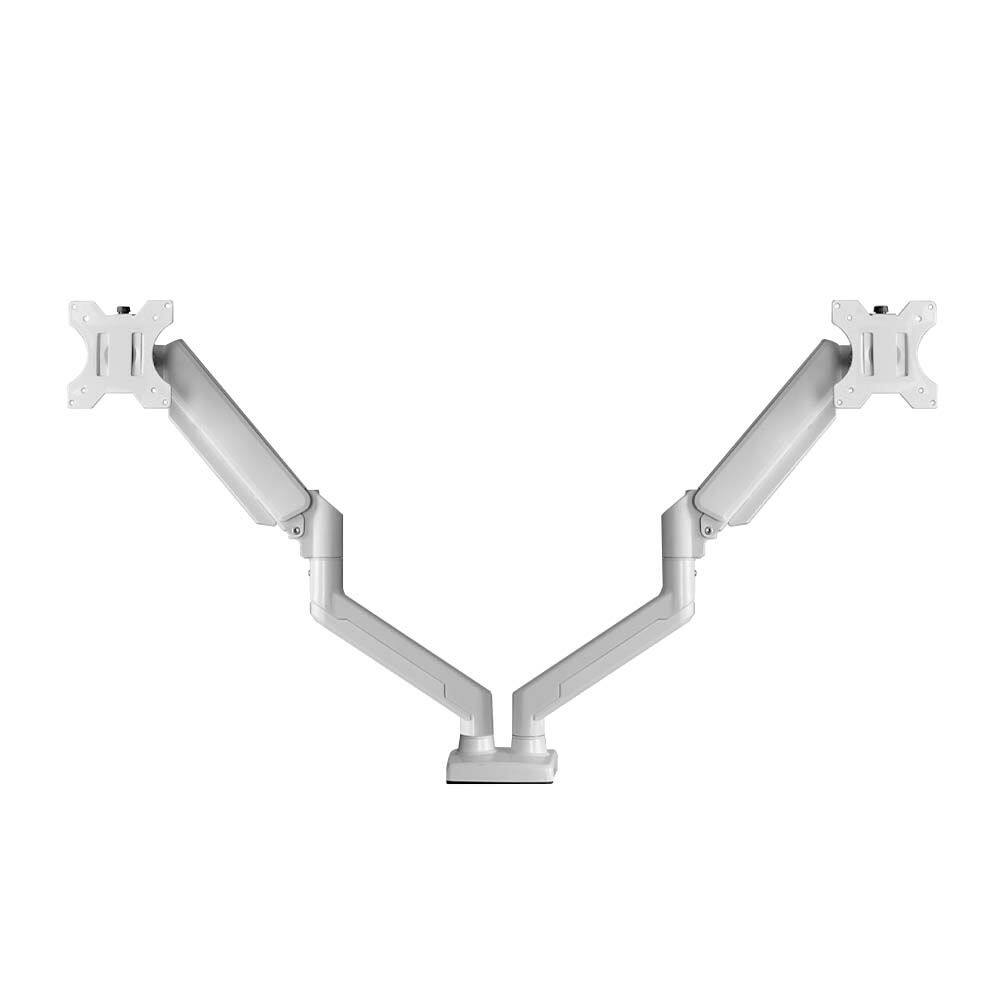 Suporte De Mesa Bluecase Ergo Flexy, Articulado, Com Pistão, Para 2 Monitores 12 Até 32 Pol, Branco, Bsmtg02-3Wbx