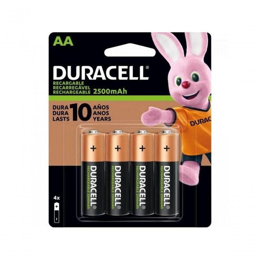 Pilha Recarregável Aa 2500mah (c-4 Pilhas) Duracell