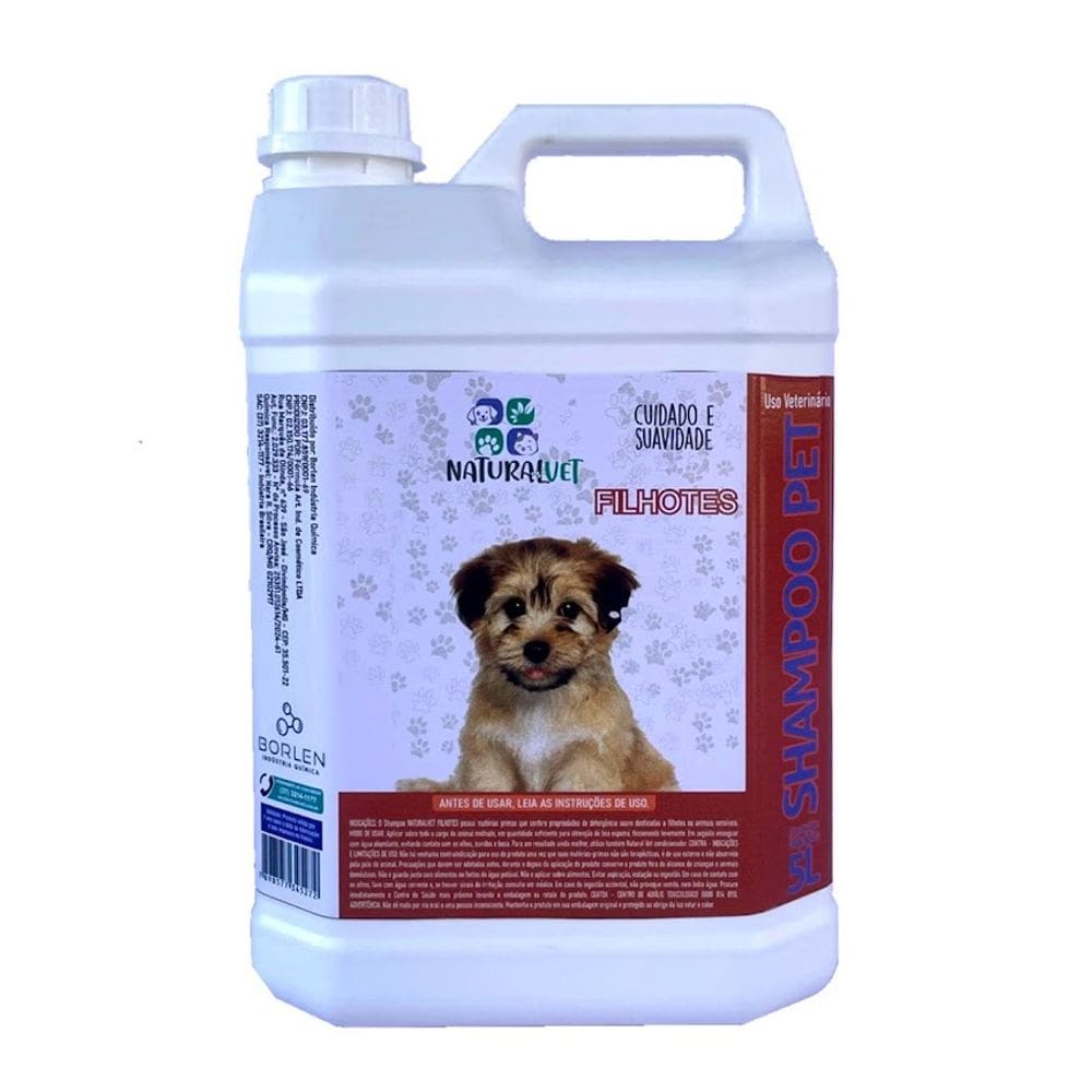 Shampoo Para Pet Naturalvet Filhotes Cuidado e Suavidade 5L