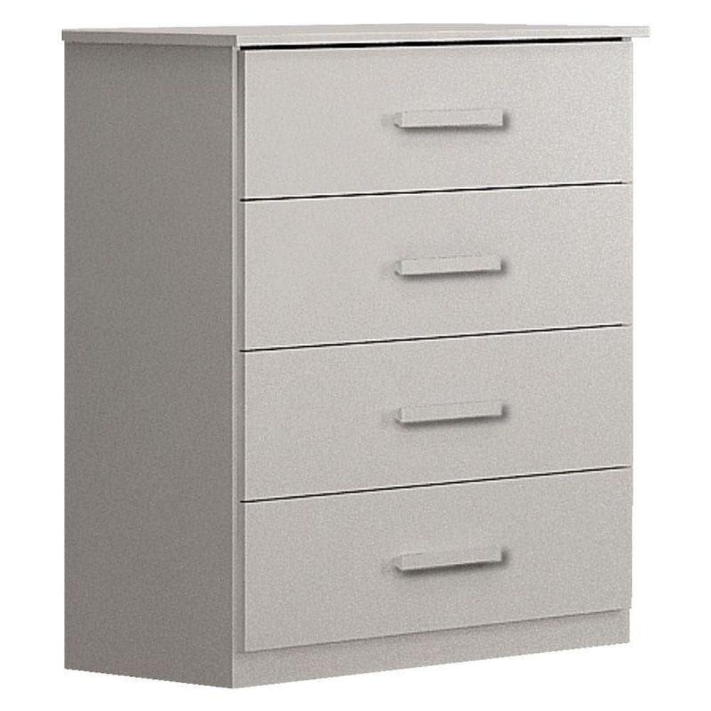 Cômoda Rubi 4 Gavetas Branco - Leifer Móveis