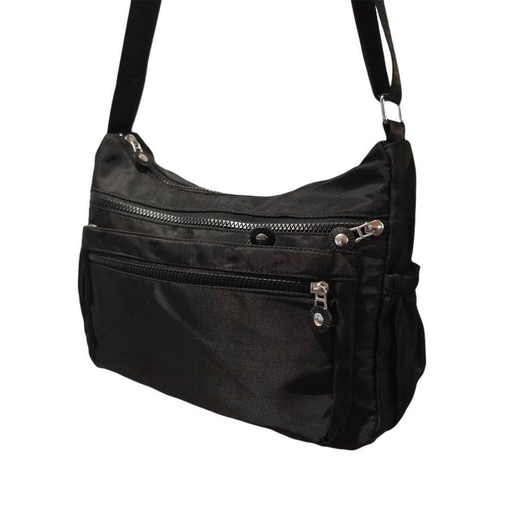 Bolsa Lateral Transversal Lisa Casual Preto