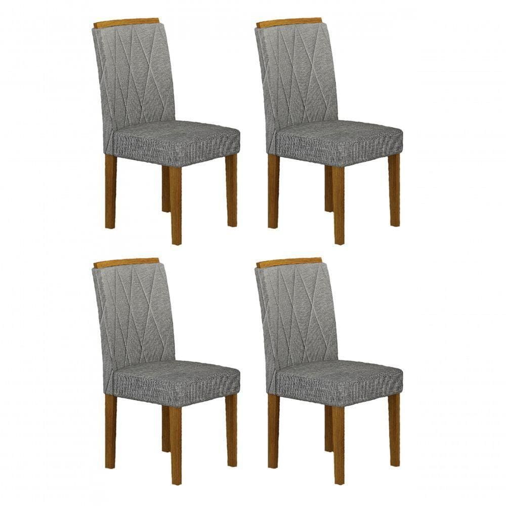 Kit 04 Cadeiras Sala De Jantar Lorena Mdf Moveis Leifer