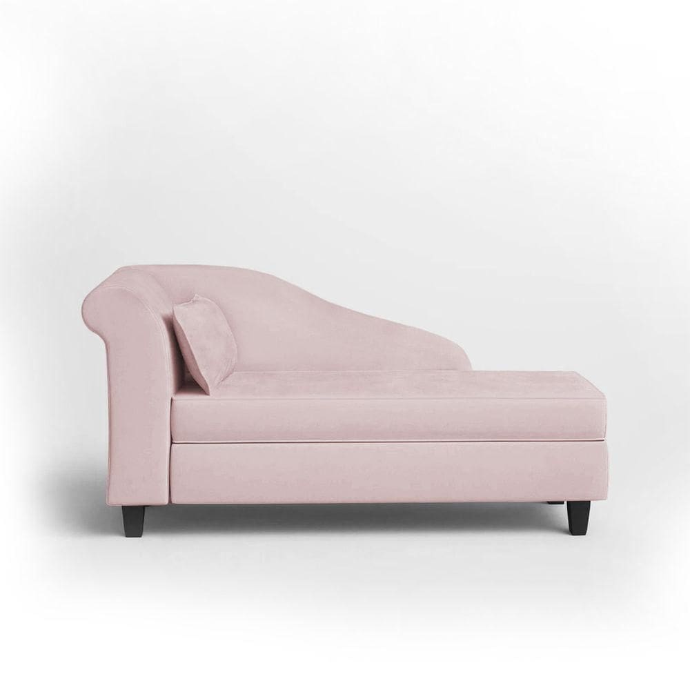 Recamier Diva França 1,60m Suede Rosa Bebe - Inova Decor