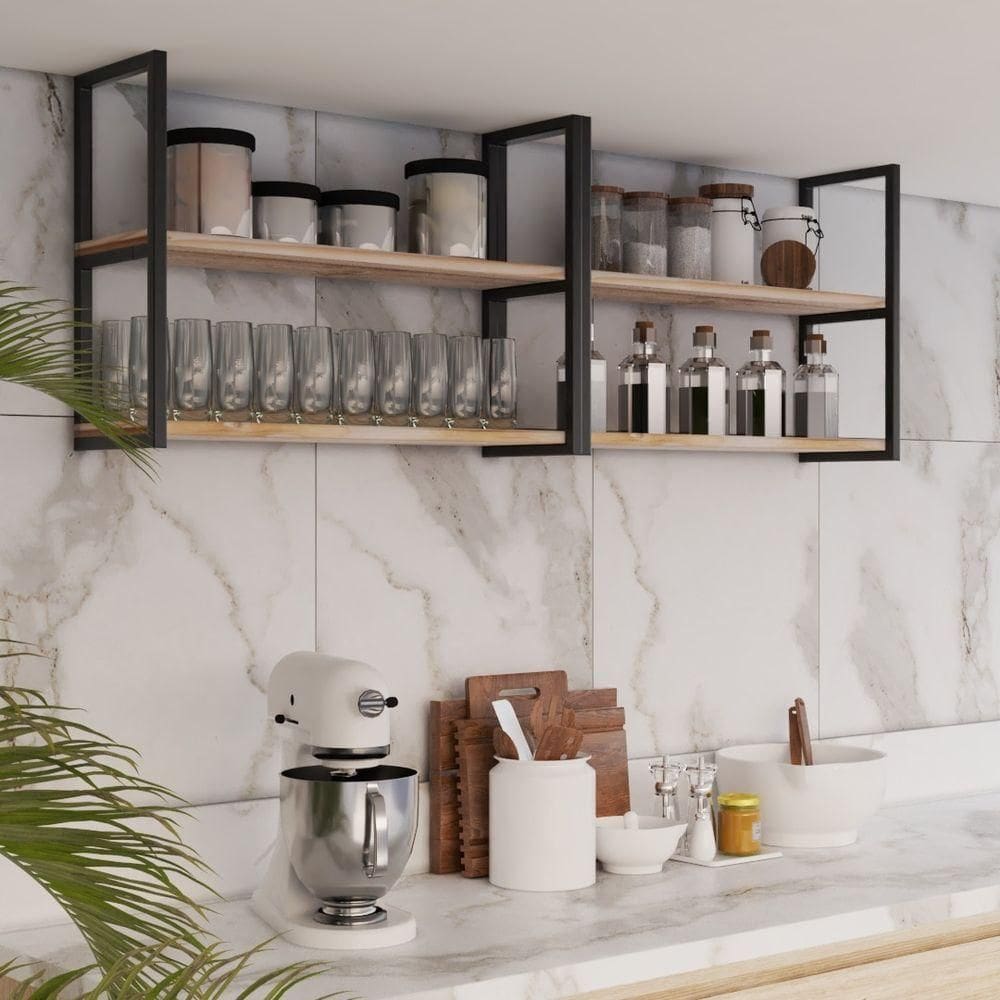 Suporte Gourmet Preto Decorativo 80cm