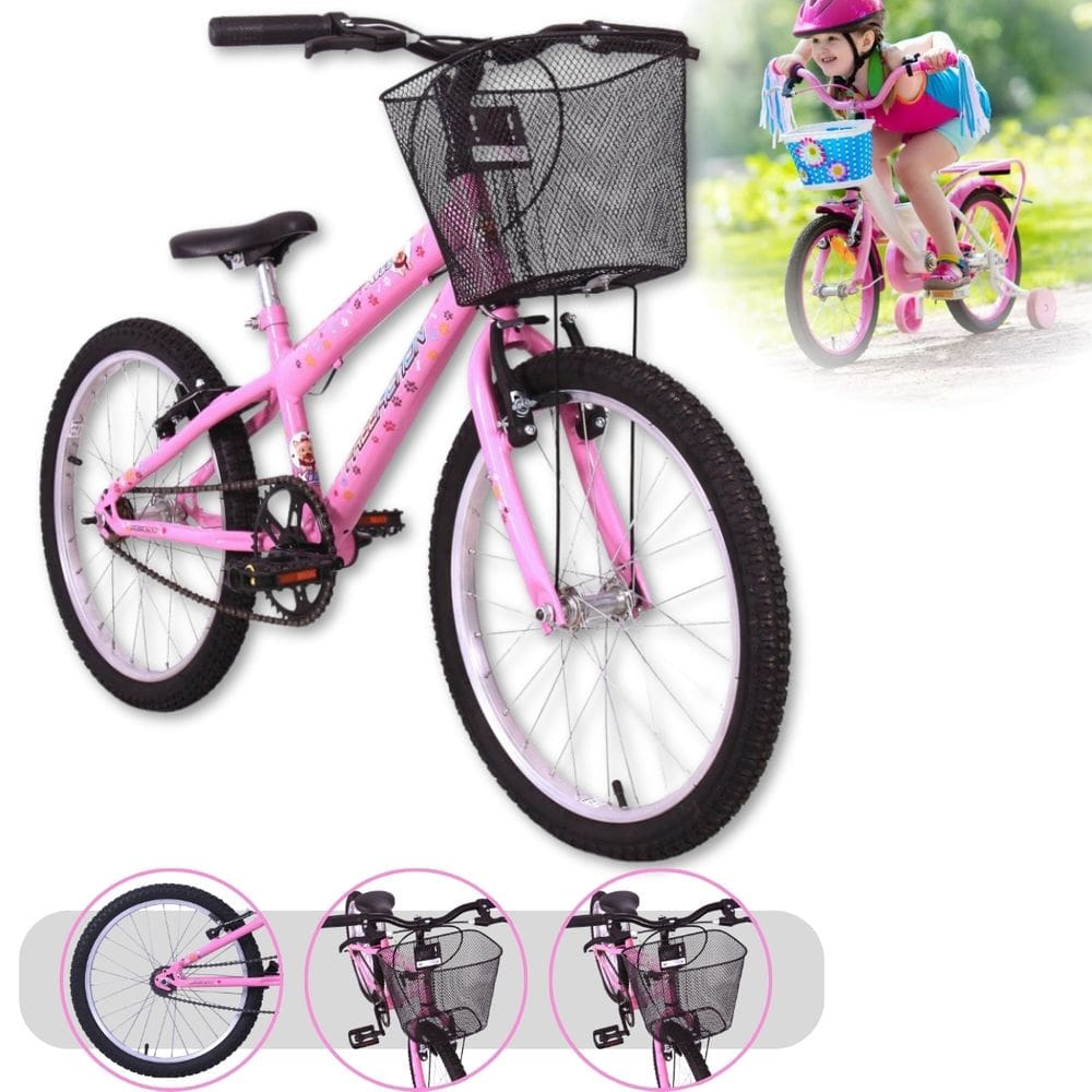 Bicicleta aro 20 MTB quadro 11" rebaixado com cesta V Brake Free Action