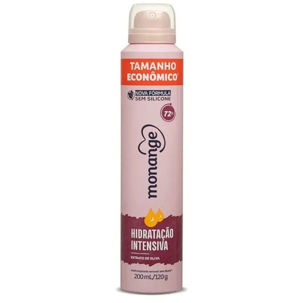 Desodorante Monange Aerossol Hidratação Intensiva Tamanho Econômico 200ml