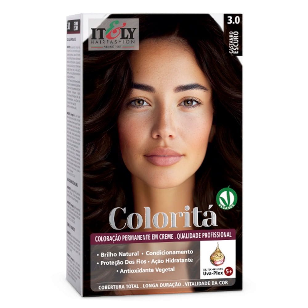Coloração Itely Coloritá em Creme Cor Castanho Escuro 3.0