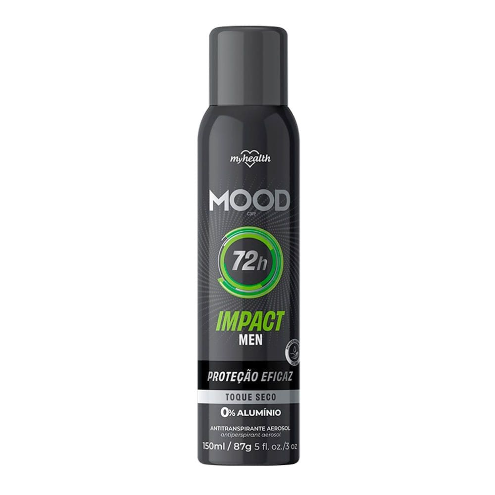 Desodorante Mood Impact Men Aerosol Antitranspirante 0% Alumínio 72h 150ml