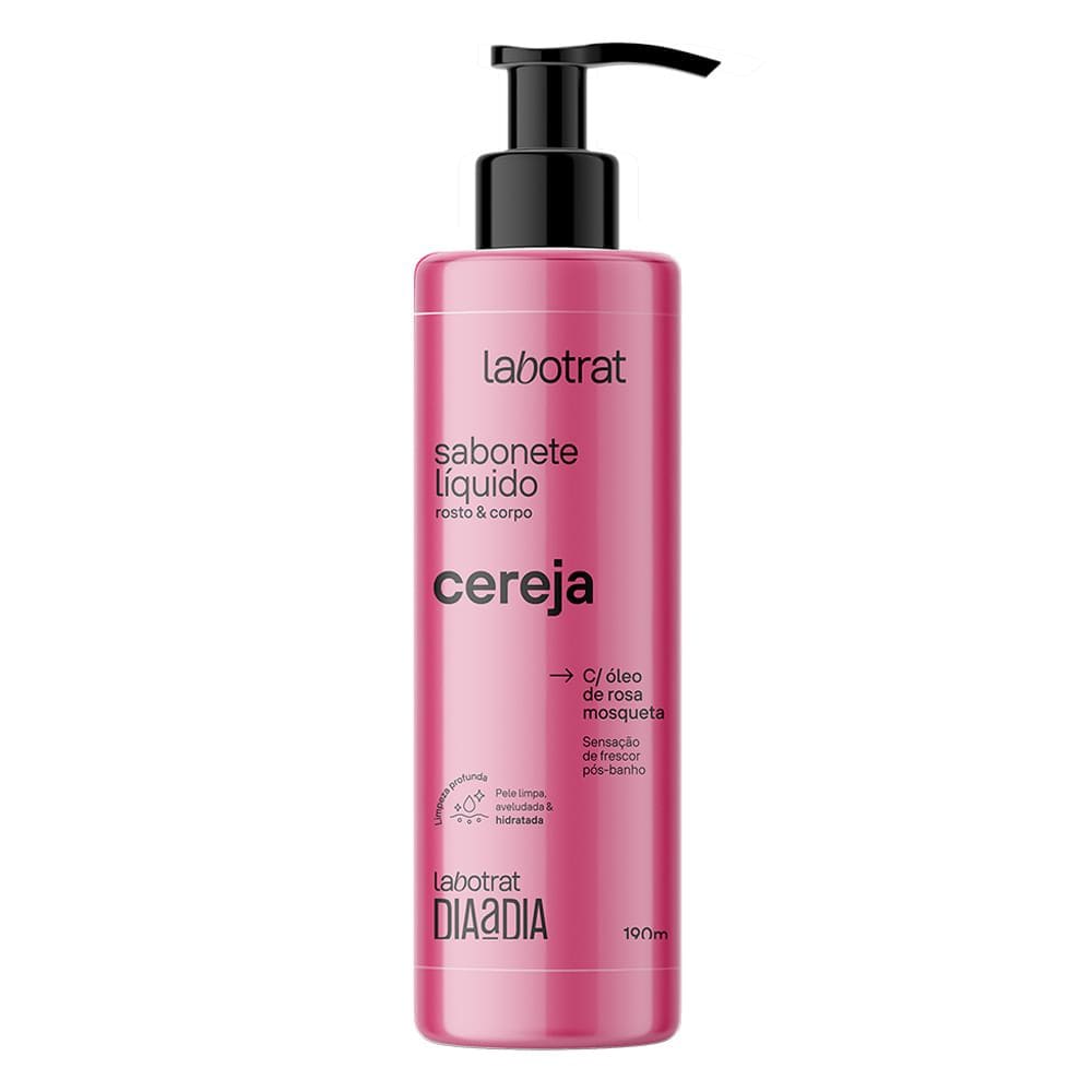 Sabonete Líquido Rosto e Corpo Labotrat Dia a Dia Cereja 190ml