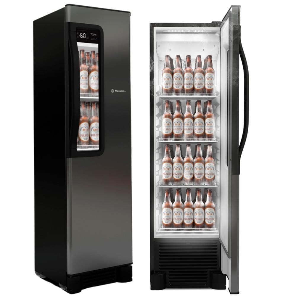 Cervejeira Expositora 336 L Refrigerador Visa Cooler Inox Beer Maxx VN28TP Metalfrio