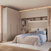 Quarto Modulado Casal 10 Portas 3 Gavetas Infinity Móveis Castro