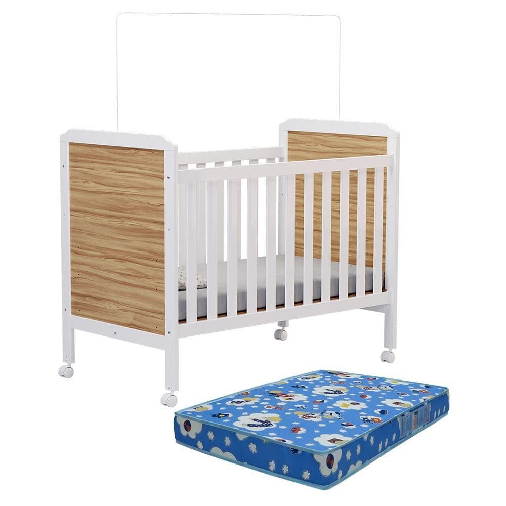Berço Americano Cloe 2 em 1 com Colchão Baby Physical - Móveis Peroba