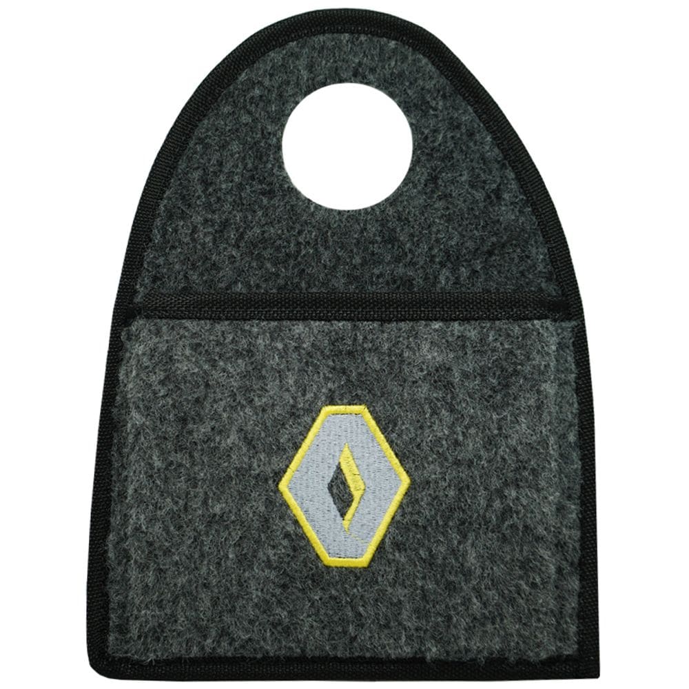 Lixeira Lixinho Automotiva Carro Carpete Logo Bordado Renault para Câmbio Grafite