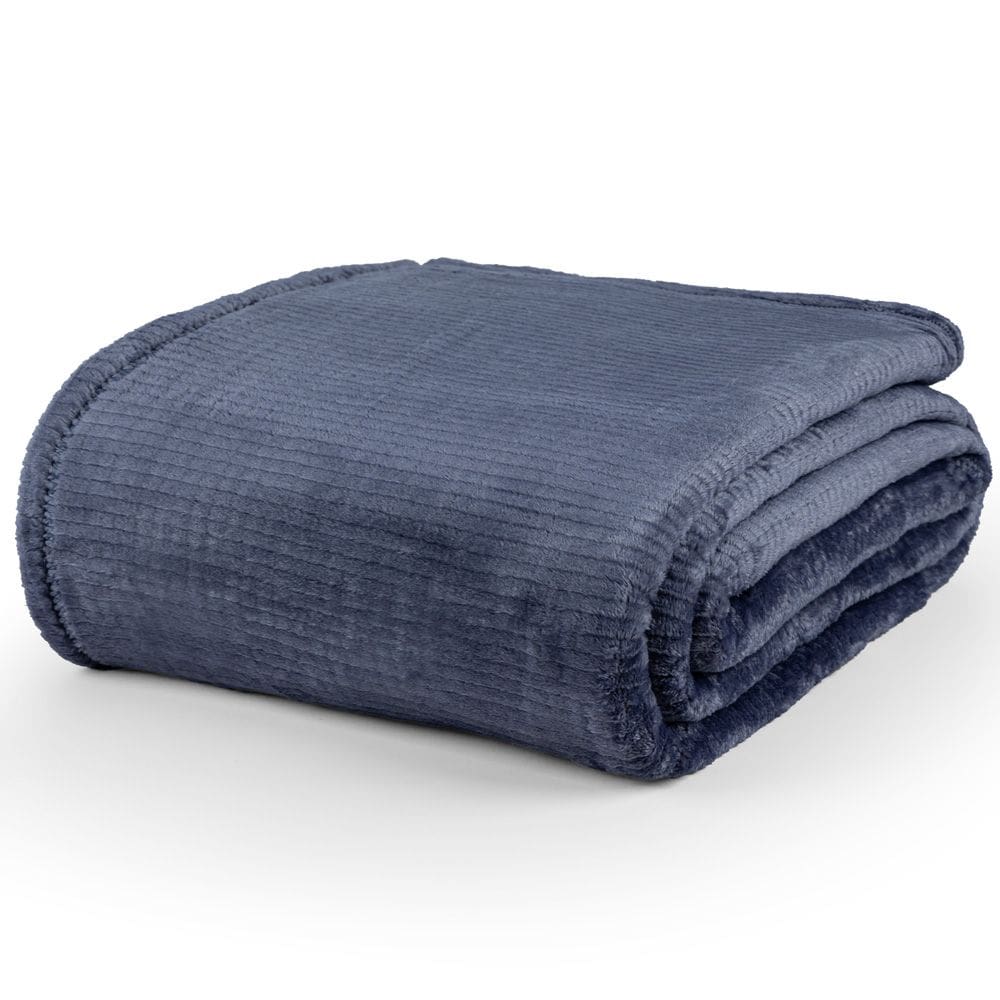 Cobertor Irlanda Queen Manta Ultrasoft Extra Macia 2,40m x 2,20m - Noturno - Azul