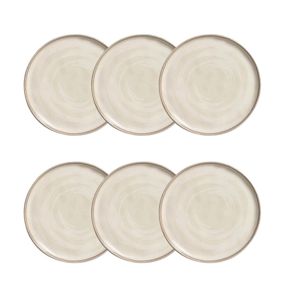 Jogo Pratos Sobremesa Porto Brasil Stoneware Amaretto Kit 6