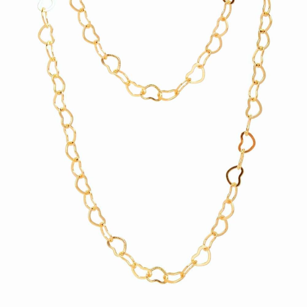 Conjunto Banhado Ouro 18k Gargantilha + Pulseira Coração 3MM - 45CM