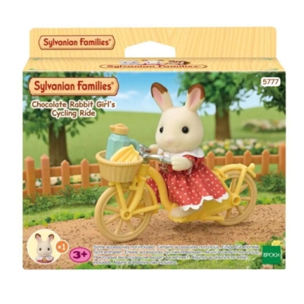 Sylvanian Families - Conjunto Andando De Bicicleta - Menina Coelho Chocolate