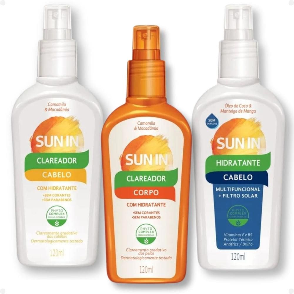 Kit Phytoervas Sun In: Clareador Cabelo, Corpo E Hidratante Multifuncional 120ml