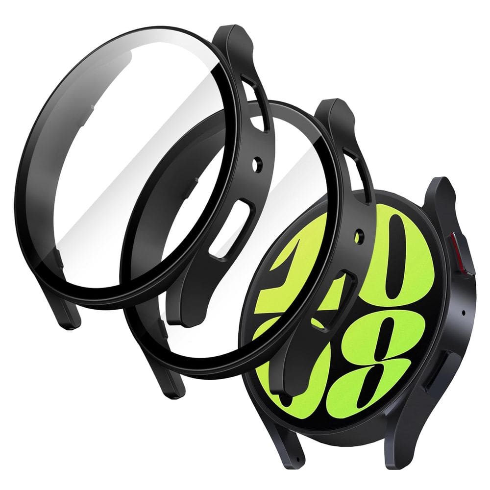 Capa protetora com protetor de tela para Samsung Galaxy Watch 6 44 mm JeTech, pacote com 2