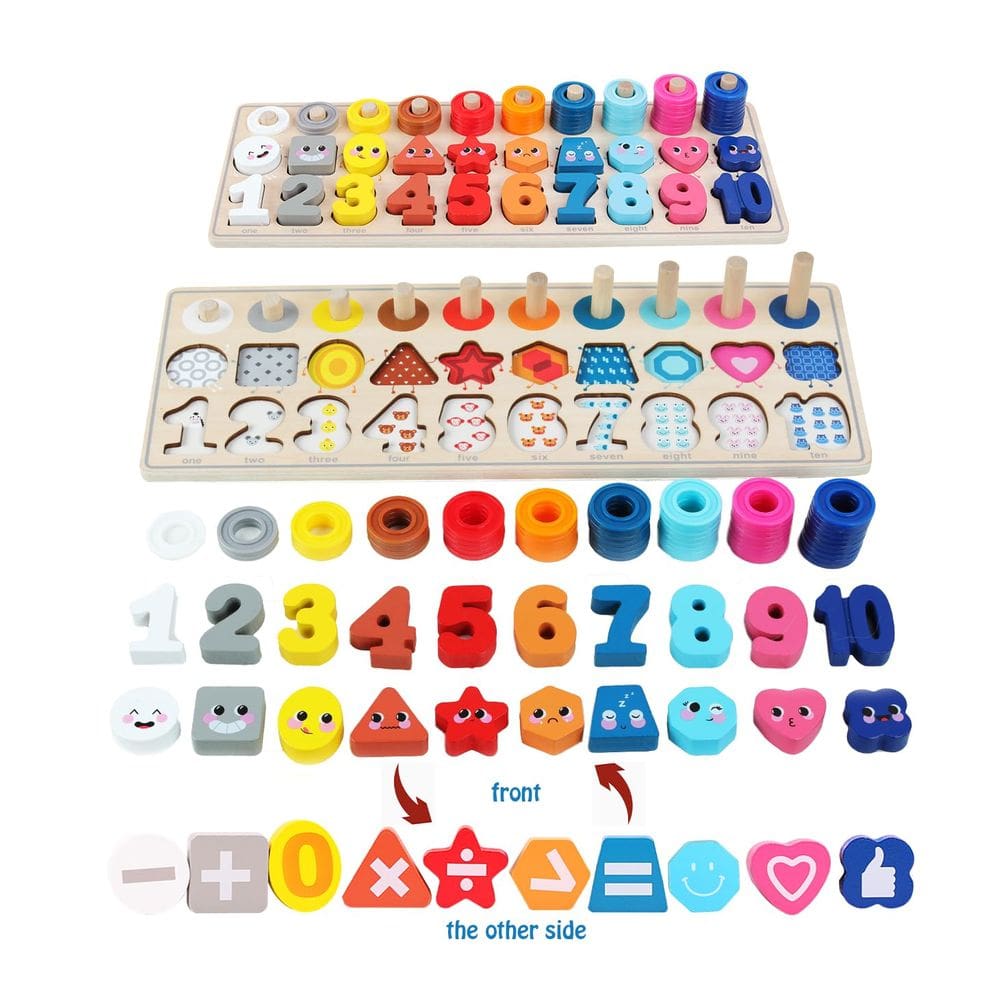Quebra-cabeças de números de madeira Montessori Toy QZMTOY para crianças