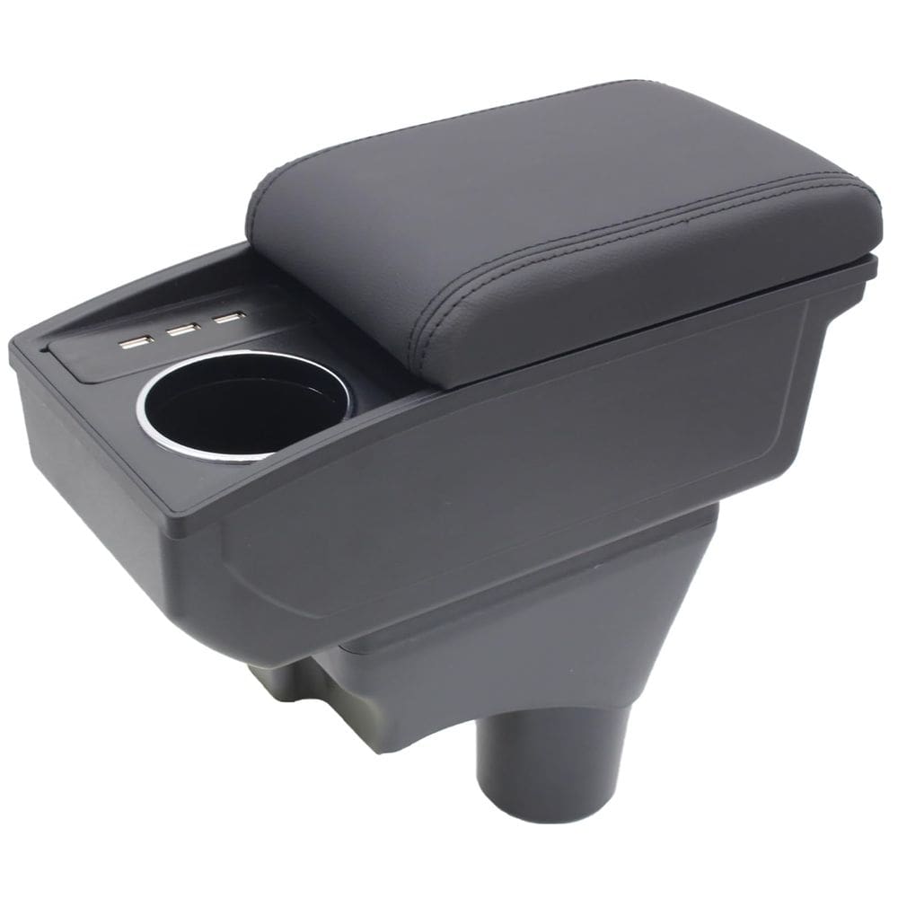 Caixa de apoio de braço de carro YJYWZH para Nissan March Micra 2011-2016 preta