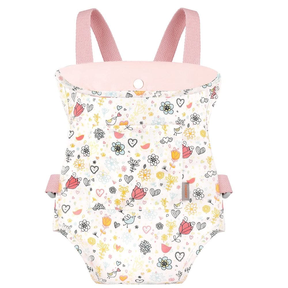 Porta-bonecas GAGAKU de algodão macio na frente/atrás para Baby Rose Garden