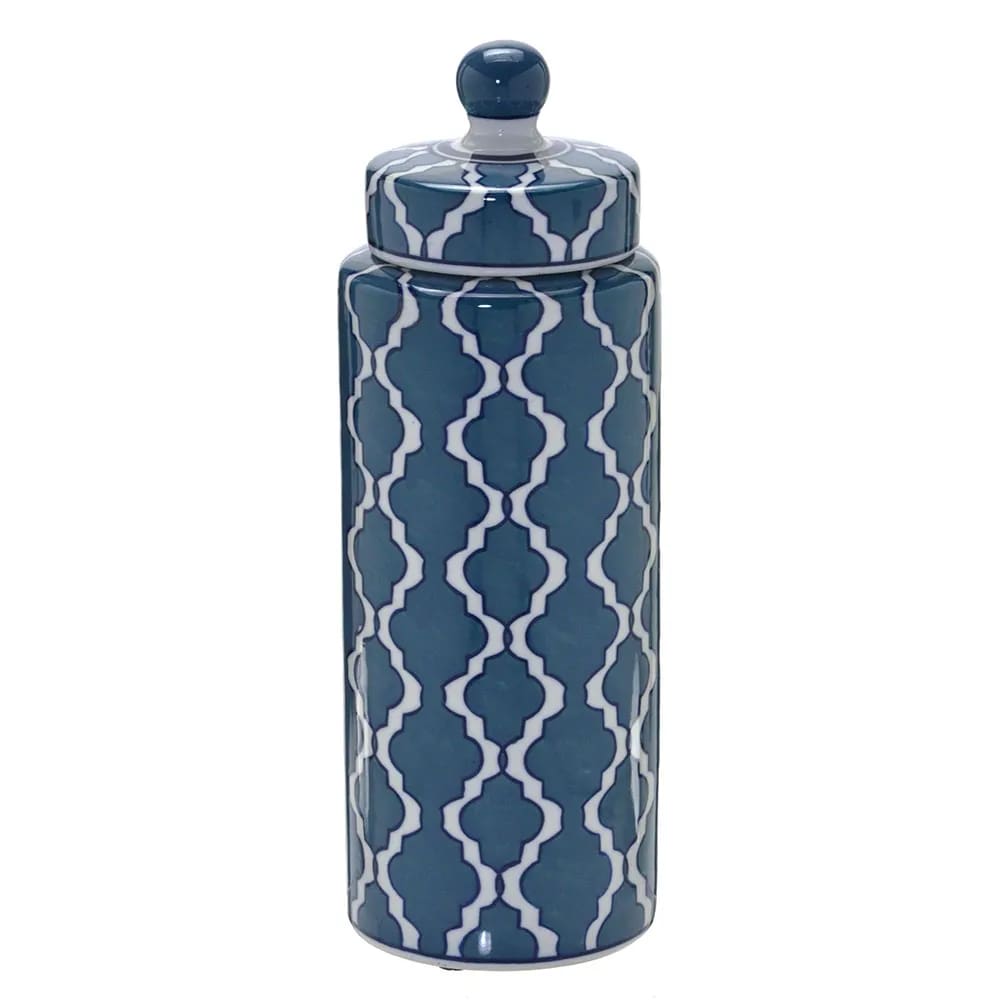 Potiche Decorativo Azul Muriel 31Cm