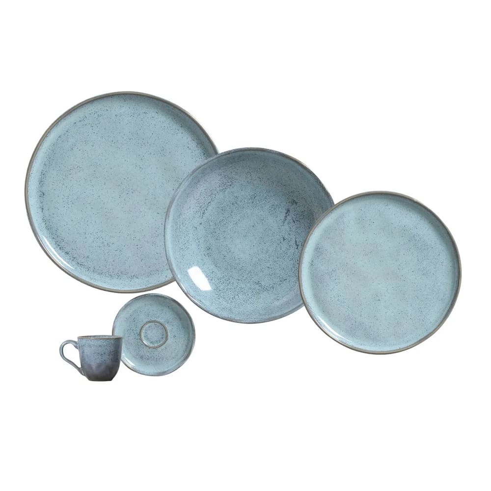 Aparelho De Jantar 30pçs Bio Breeze Porto Brasil Azul Claro
