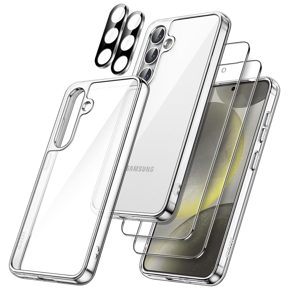 Capa de telefone JeTech 5 em 1 Samsung Galaxy S24 5G + 2 Glass
