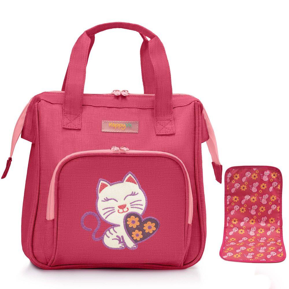 Bolsa de fraldas Baby Doll HappyVK com trocador de bonecas para meninas