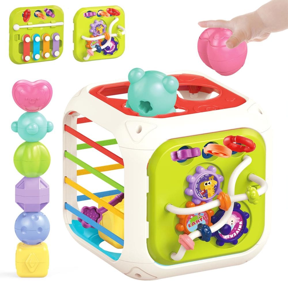 Brinquedos Montessori MINGKIDS 7 em 1 para crianças de 1 ano com xilofone