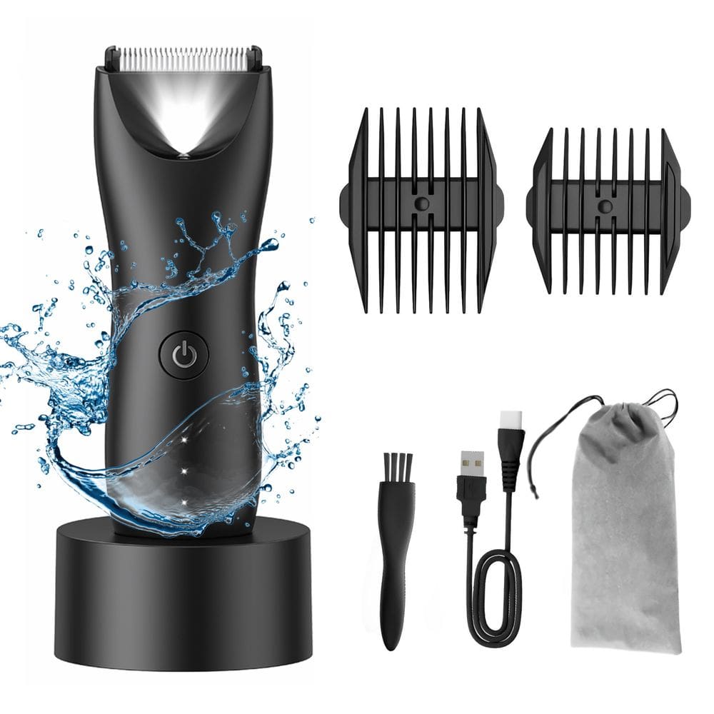 Aparador de pelos corporais zuxify SMT032 para homens com holofote preto