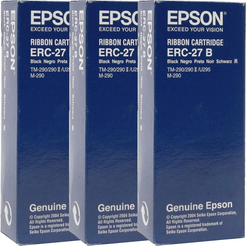 Cartucho de fita Epson ERC-27B-3 preto para impressoras POS