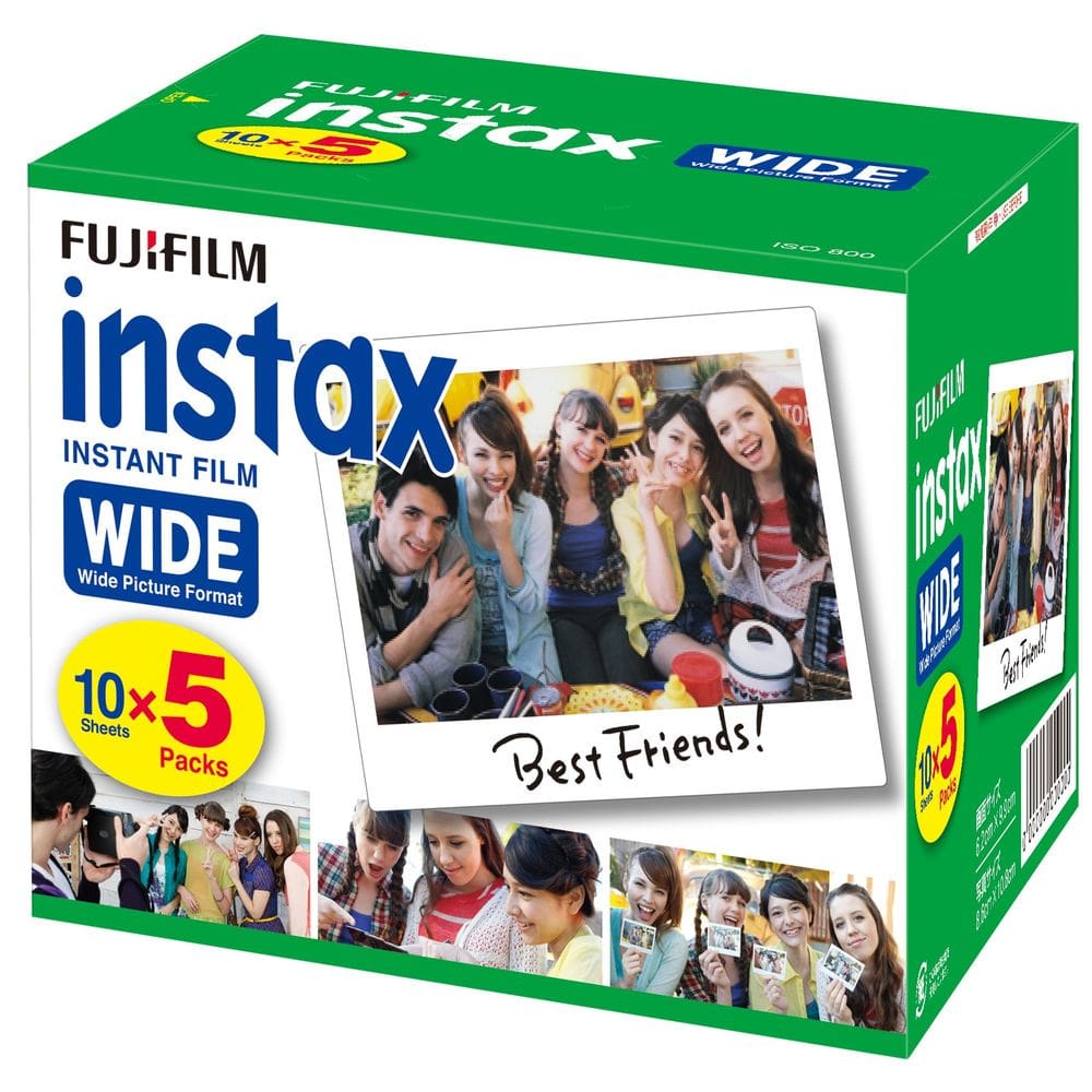 Câmera Fujifilm INSTAX Wide K R 5 com filme de 50 folhas