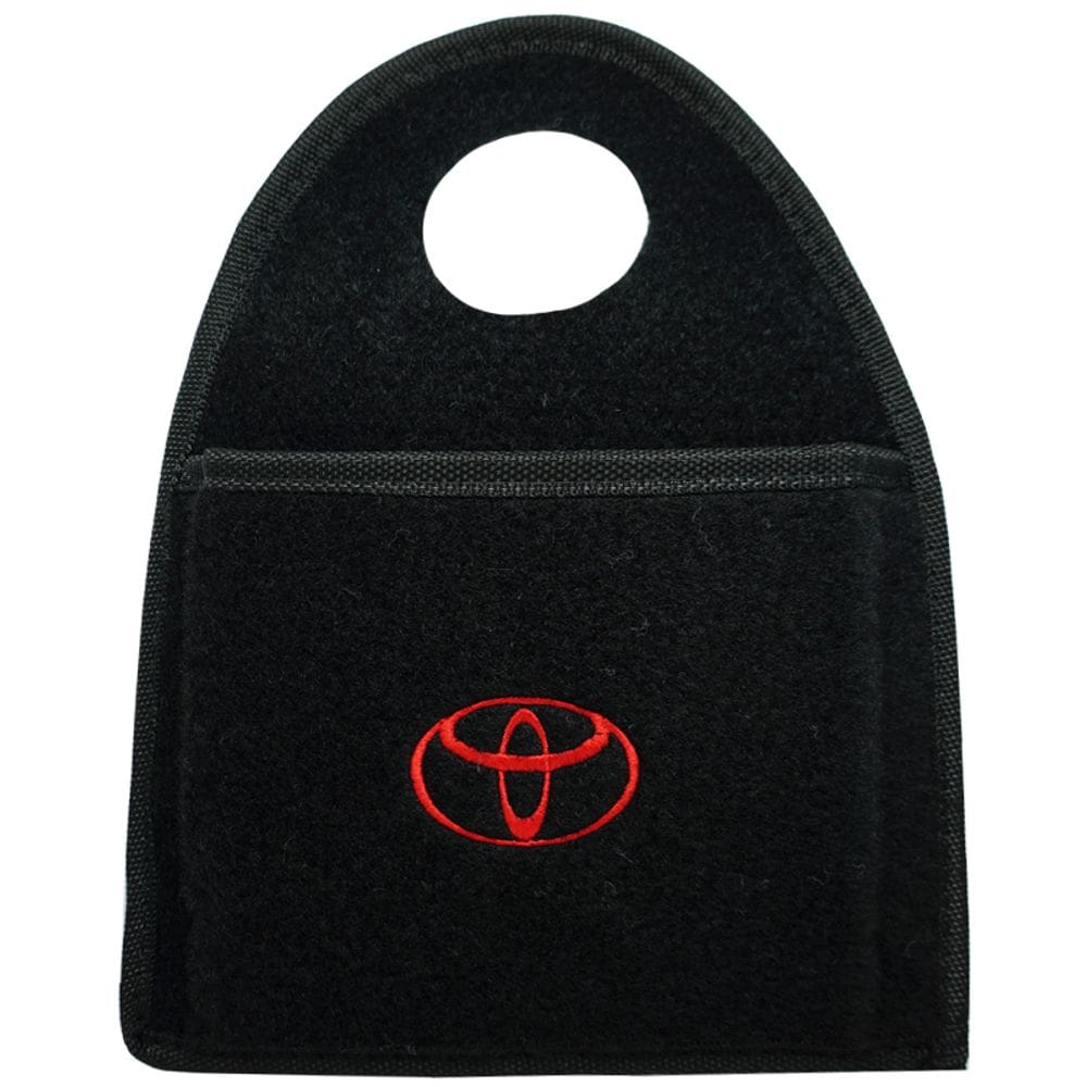 Lixeira Lixinho Automotiva Carro Carpete Logo Bordado para Câmbio Preta
