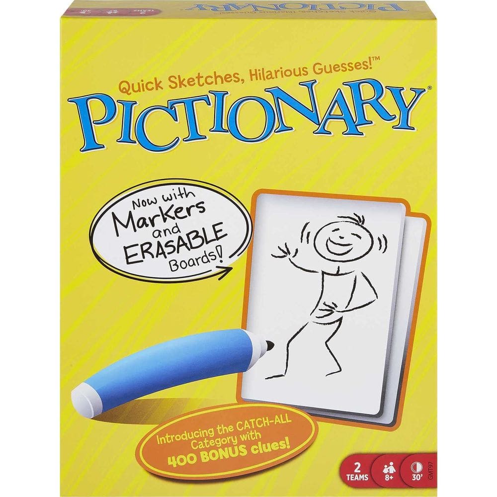 Jogo de tabuleiro Mattel Games Pictionary para crianças e adultos