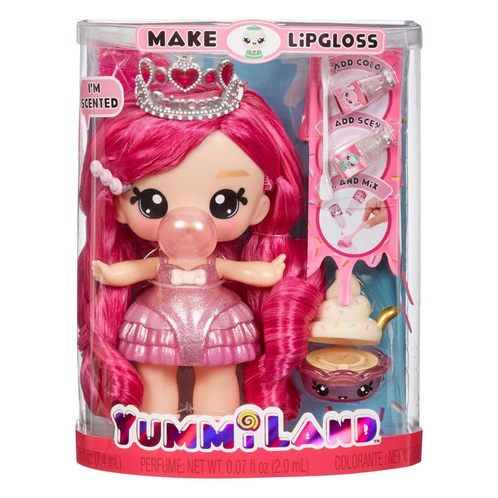 Boneca Yummiland Bianca Bubblegum com gloss para animais de estimação com mais de 4 anos