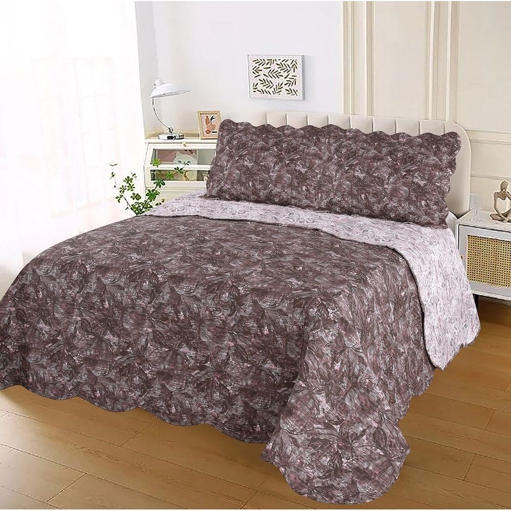 Jogo Colcha Cobre Leito Estampada Dupla Face Casal Ultrassonic 220x240cm - Colcha Urupema